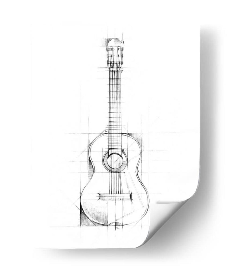 Boceto De Guitarra - Ethan Harper | Cuadro decorativo de Canvas Lab