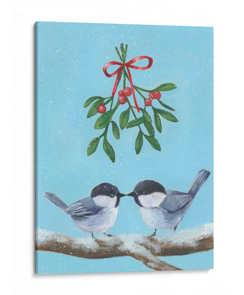 Chickadee Navidad I 2-Up - Grace Popp | Cuadro decorativo de Canvas Lab