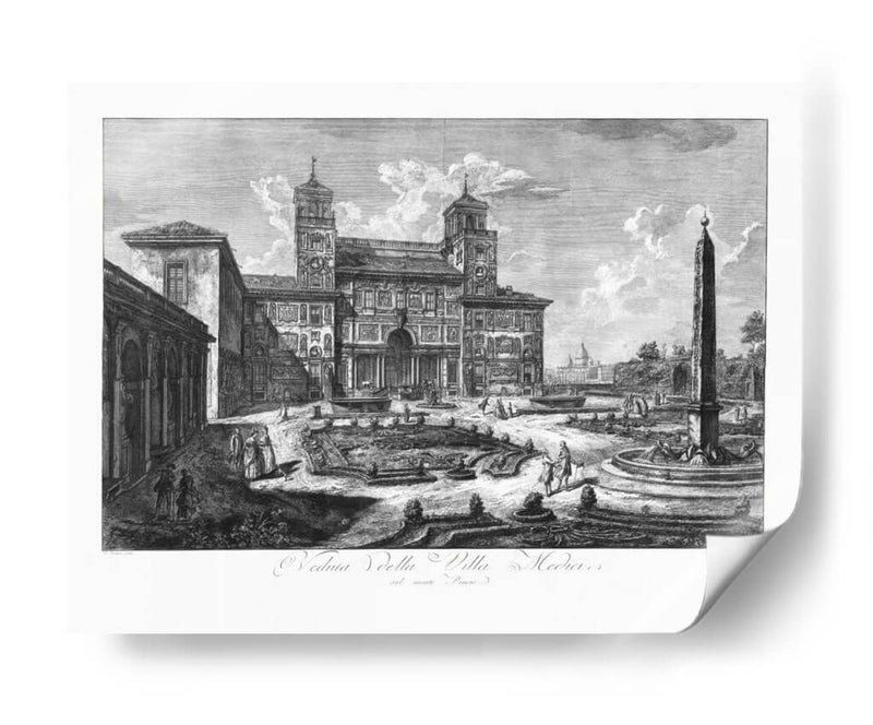 Veduta Della Villa Medici - Piranesi | Cuadro decorativo de Canvas Lab