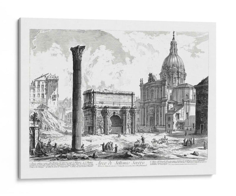 Arco De Settimo Severo - Piranesi | Cuadro decorativo de Canvas Lab