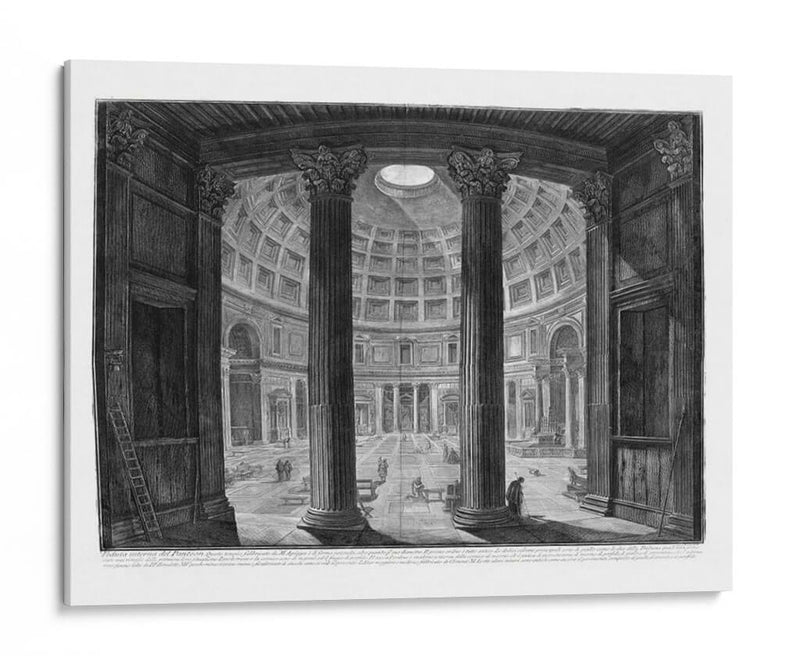 Veduta Interna Del Panteón - Piranesi | Cuadro decorativo de Canvas Lab