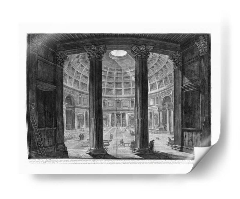 Veduta Interna Del Panteón - Piranesi | Cuadro decorativo de Canvas Lab