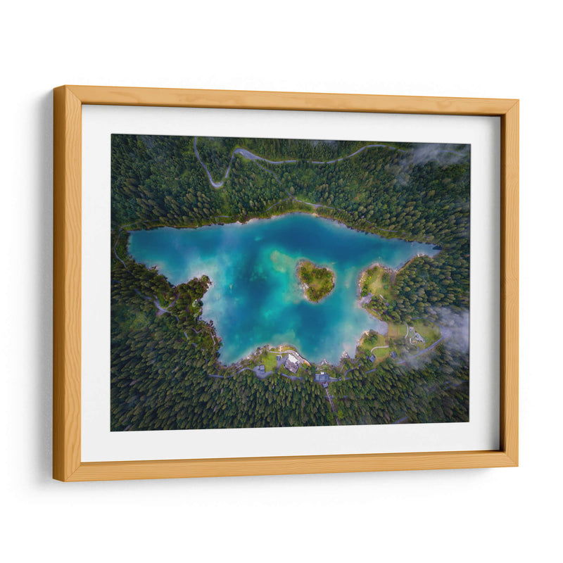 Lago rodeado por pinos | Cuadro decorativo de Canvas Lab