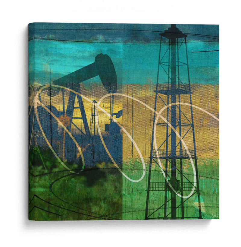 Plataforma Petrolera Y Petróleo Poy Collage - Sisa Jasper | Cuadro decorativo de Canvas Lab