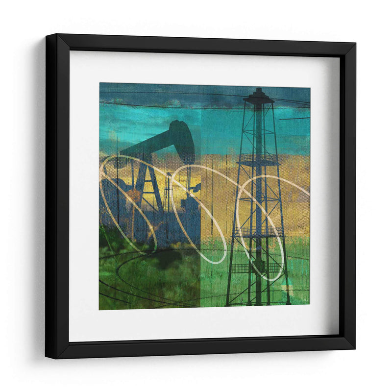 Plataforma Petrolera Y Petróleo Poy Collage - Sisa Jasper | Cuadro decorativo de Canvas Lab