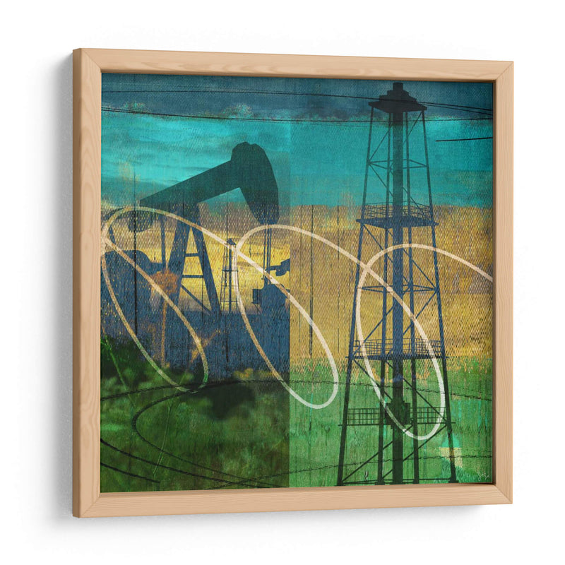 Plataforma Petrolera Y Petróleo Poy Collage - Sisa Jasper | Cuadro decorativo de Canvas Lab