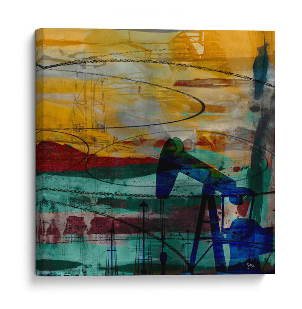 Plataforma Petrolera Abstracta - Sisa Jasper | Cuadro decorativo de Canvas Lab