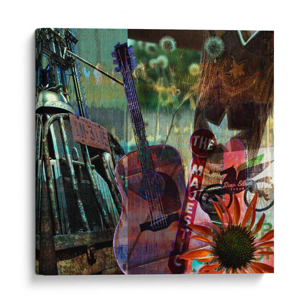 Collage De Guitarra - Sisa Jasper | Cuadro decorativo de Canvas Lab