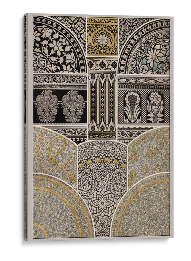 Adorno En Oro Y Plata I - Vision Studio | Cuadro decorativo de Canvas Lab