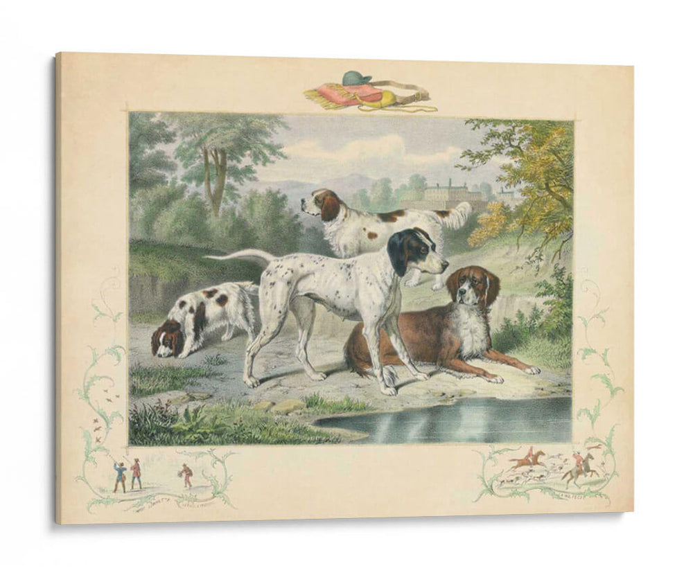 Un Grupo De Spaniels | Cuadro decorativo de Canvas Lab