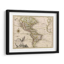 Un Nuevo Mapa De América - 1769 - Vallet | Cuadro decorativo de Canvas Lab