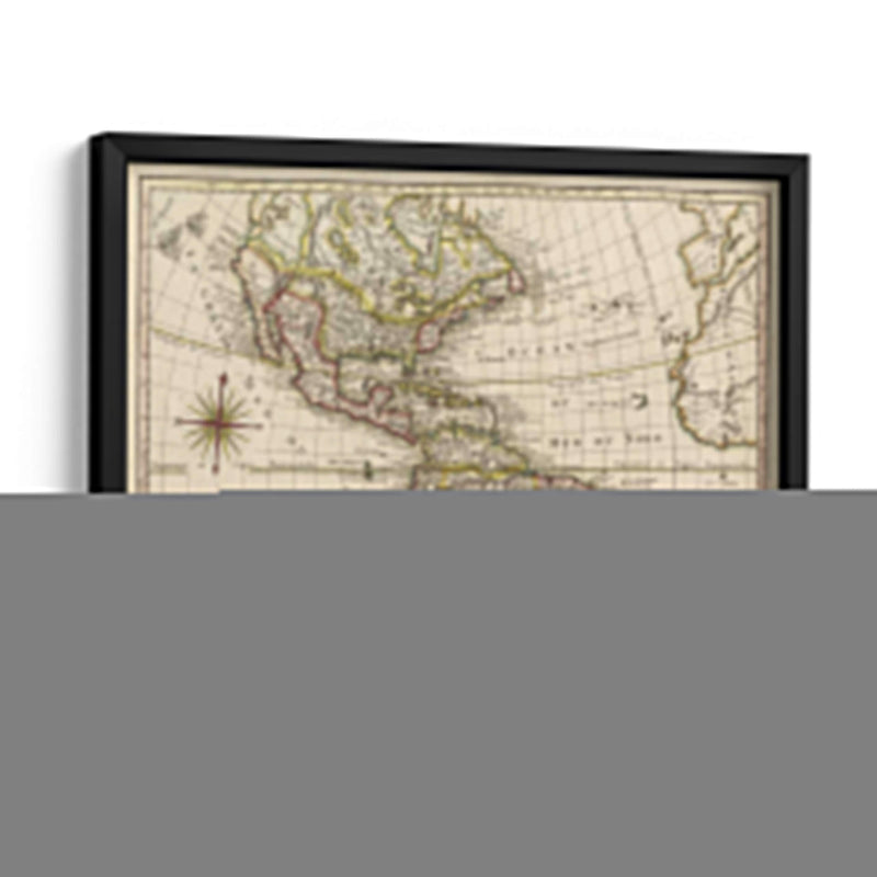Un Nuevo Mapa De América - 1769 - Vallet | Cuadro decorativo de Canvas Lab