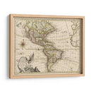 Un Nuevo Mapa De América - 1769 - Vallet | Cuadro decorativo de Canvas Lab