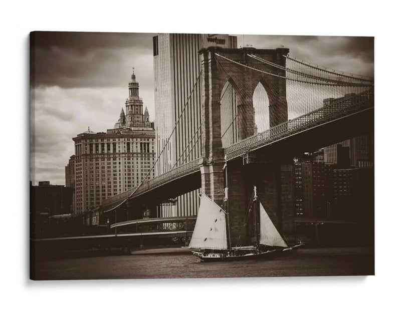 El Velero Y El Puente. - John Brooknam | Cuadro decorativo de Canvas Lab