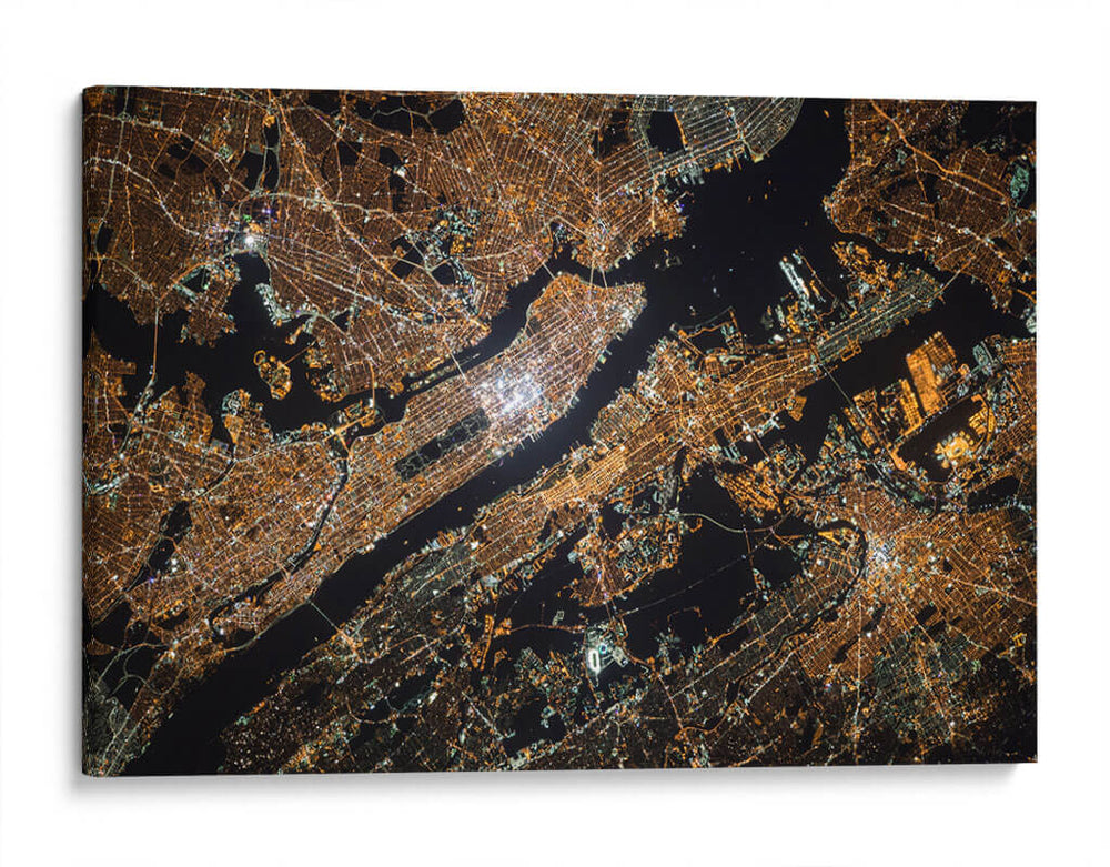 Nueva York desde el espacio | Cuadro decorativo de Canvas Lab