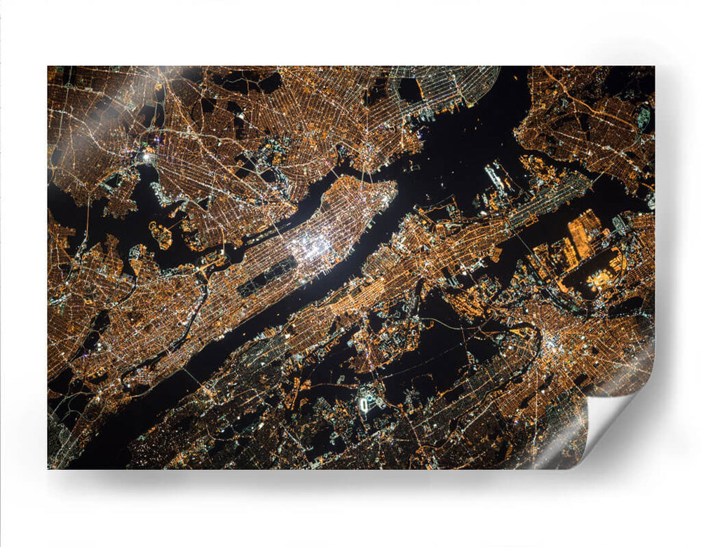 Nueva York desde el espacio | Cuadro decorativo de Canvas Lab