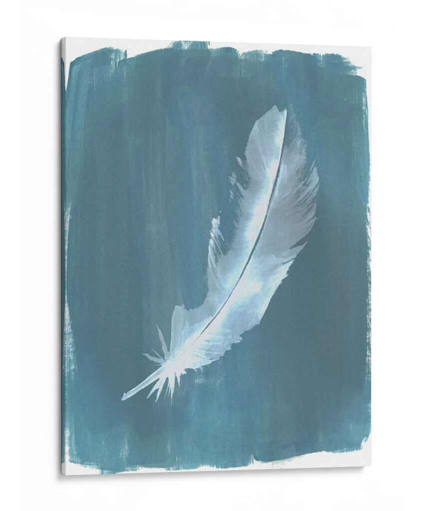 Plumas En Dusty Teal V - Grace Popp | Cuadro decorativo de Canvas Lab