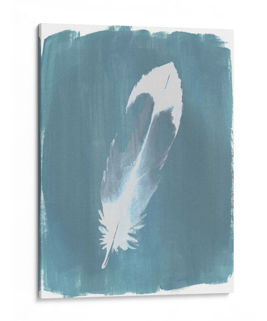Plumas En Dusty Teal Vii - Grace Popp | Cuadro decorativo de Canvas Lab