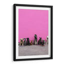 Perritos en la pared rosa | Cuadro decorativo de Canvas Lab