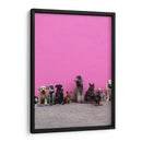 Perritos en la pared rosa | Cuadro decorativo de Canvas Lab