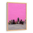 Perritos en la pared rosa | Cuadro decorativo de Canvas Lab