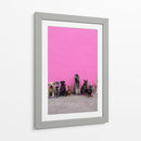 Perritos en la pared rosa | Cuadro decorativo de Canvas Lab