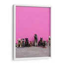 Perritos en la pared rosa | Cuadro decorativo de Canvas Lab