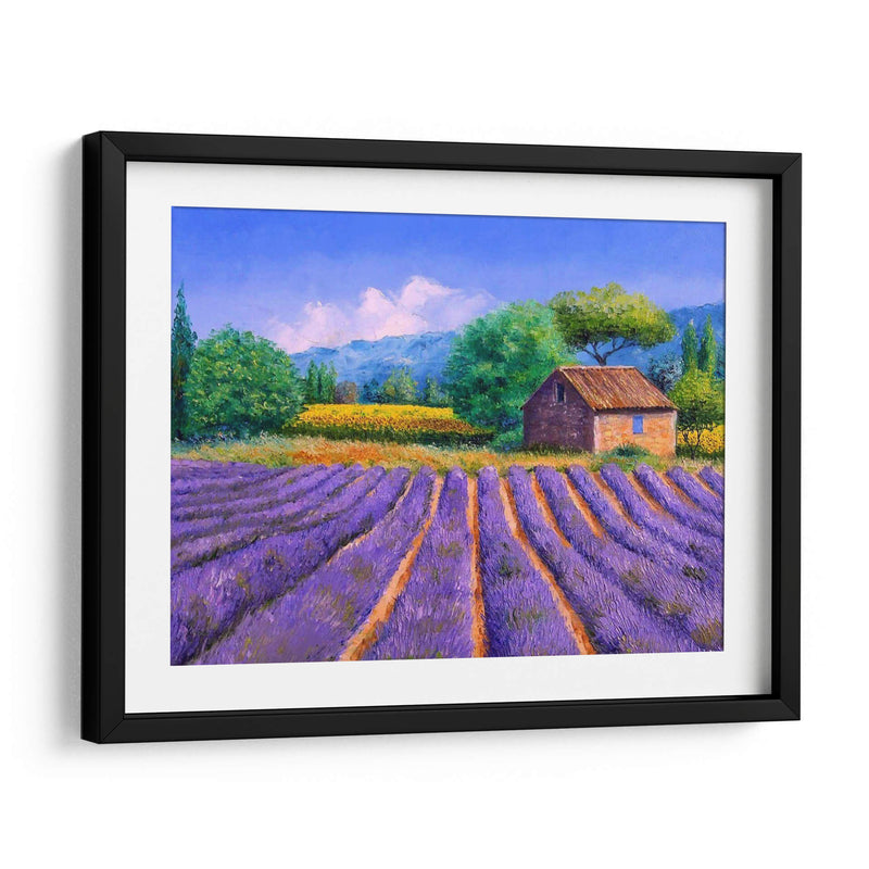 Pintura de campo de lavanda | Cuadro decorativo de Canvas Lab