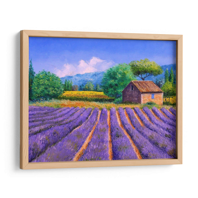 Pintura de campo de lavanda | Cuadro decorativo de Canvas Lab