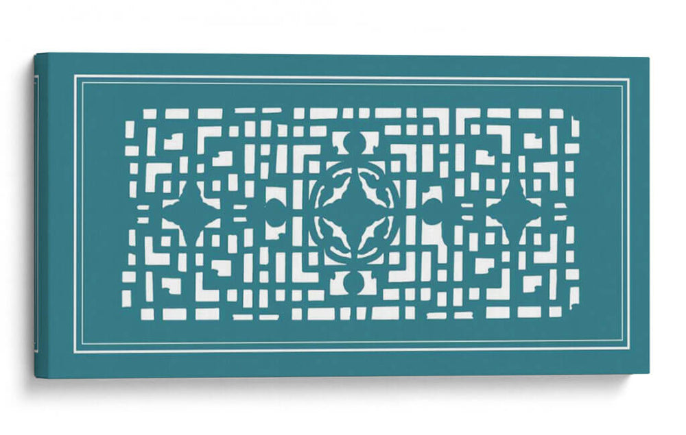 Pantalla Shoji En Teal Iv - Vision Studio | Cuadro decorativo de Canvas Lab