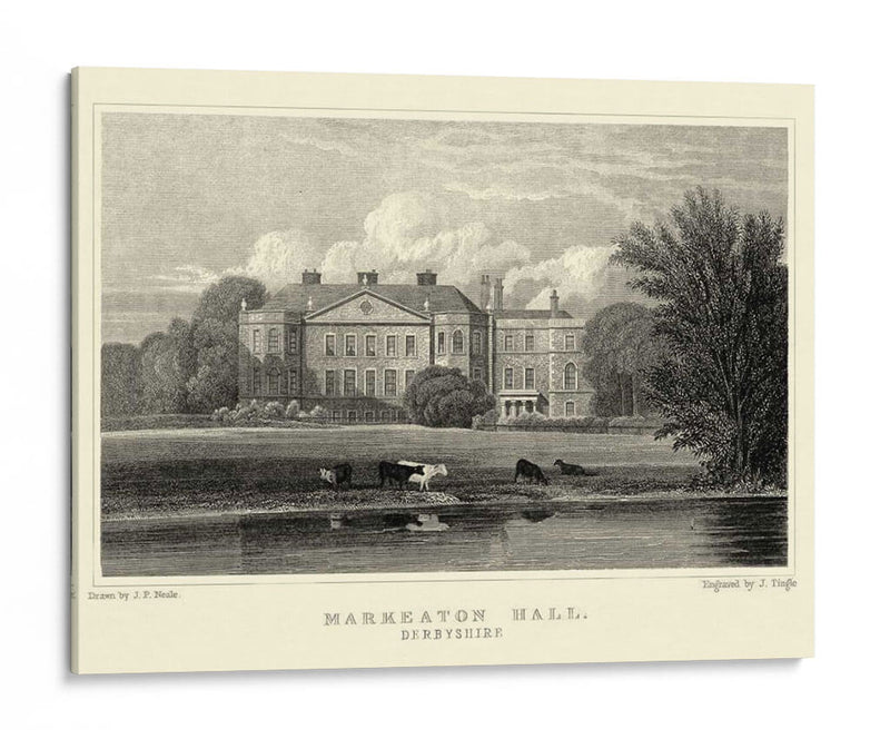 Markeaton Hall - J.P. Neale | Cuadro decorativo de Canvas Lab