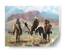 Tres Vaqueros - Carolyne Hawley | Cuadro decorativo de Canvas Lab