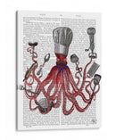 Octopus Fabuloso Chef Francés - Fab Funky | Cuadro decorativo de Canvas Lab