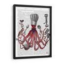 Octopus Fabuloso Chef Francés - Fab Funky | Cuadro decorativo de Canvas Lab