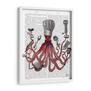 Octopus Fabuloso Chef Francés - Fab Funky | Cuadro decorativo de Canvas Lab