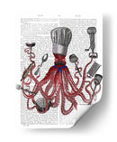 Octopus Fabuloso Chef Francés - Fab Funky | Cuadro decorativo de Canvas Lab