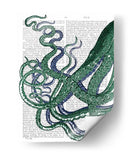 Tentáculos De Pulpo Verde Y Azul. - Fab Funky | Cuadro decorativo de Canvas Lab