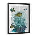 Conchas Y Corales Azules De Pescado. - Fab Funky | Cuadro decorativo de Canvas Lab