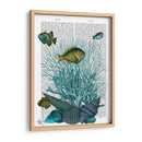 Conchas Y Corales Azules De Pescado. - Fab Funky | Cuadro decorativo de Canvas Lab
