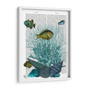 Conchas Y Corales Azules De Pescado. - Fab Funky | Cuadro decorativo de Canvas Lab
