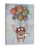 Cerdo Y Globos - Fab Funky | Cuadro decorativo de Canvas Lab