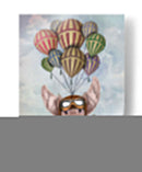 Cerdo Y Globos - Fab Funky | Cuadro decorativo de Canvas Lab