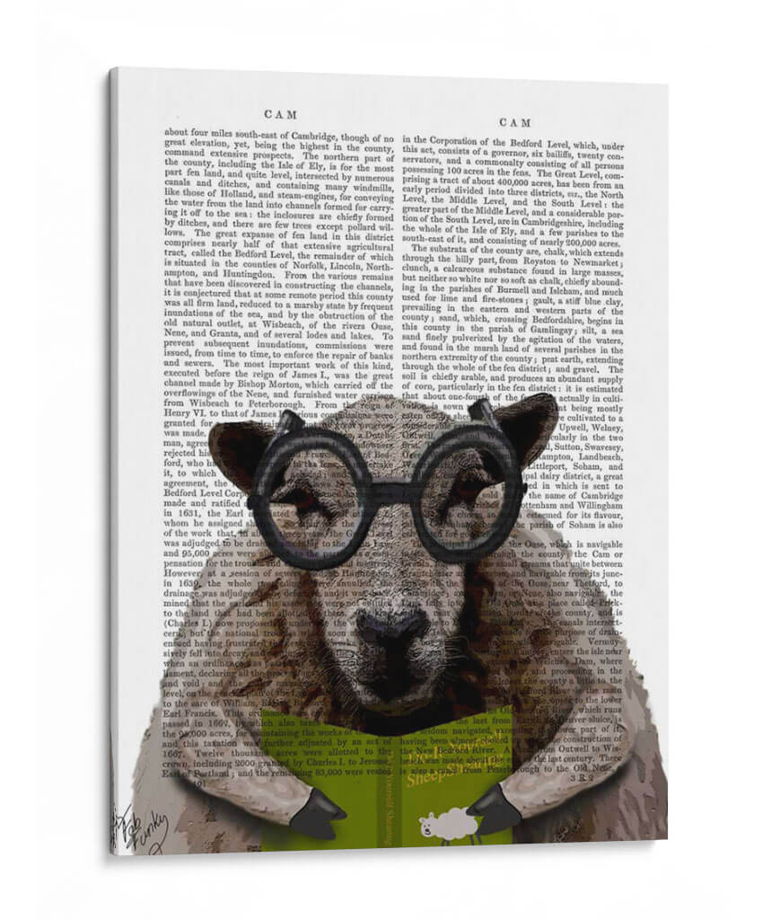 Oveja Inteligente - Fab Funky | Cuadro decorativo de Canvas Lab
