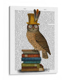 Búho En Libros - Fab Funky | Cuadro decorativo de Canvas Lab