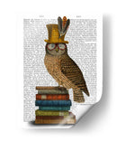 Búho En Libros - Fab Funky | Cuadro decorativo de Canvas Lab