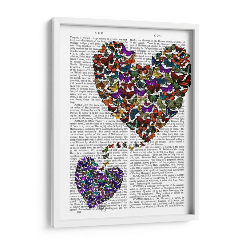 Dos Corazones De Mariposa - Fab Funky | Cuadro decorativo de Canvas Lab