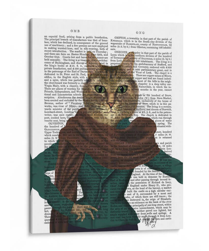 Fashionista Felino - Fab Funky | Cuadro decorativo de Canvas Lab