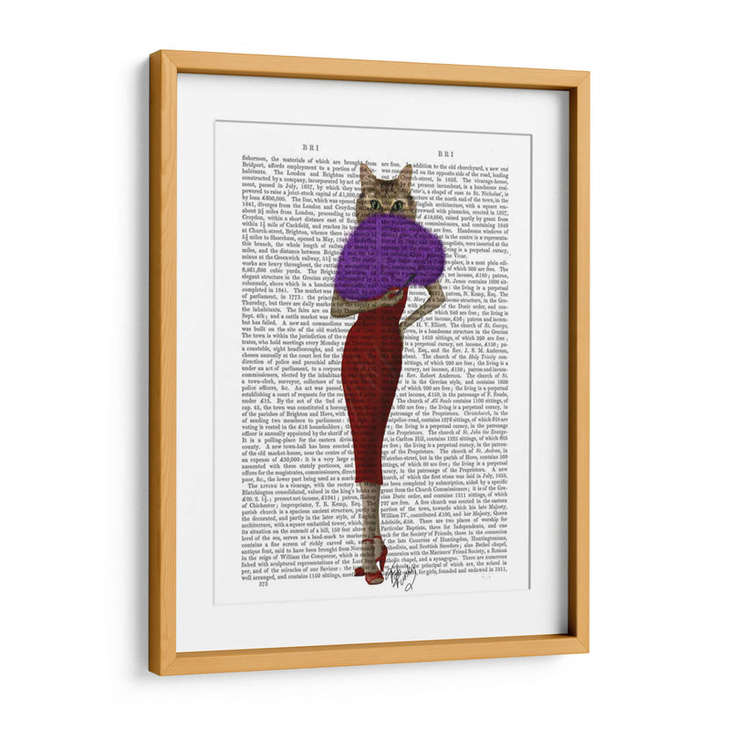 Gato En Vestido Rojo - Fab Funky | Cuadro decorativo de Canvas Lab