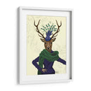 Ciervos Y Fascinador - Fab Funky | Cuadro decorativo de Canvas Lab