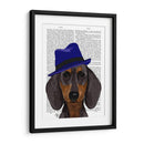 Dachshund Con Trilby Azul - Fab Funky | Cuadro decorativo de Canvas Lab